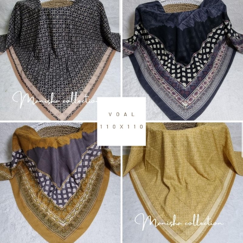 TERMURAH | Katalog 2 Voal Motif Kayla Scarf | Hijab Segi Empat 110x110