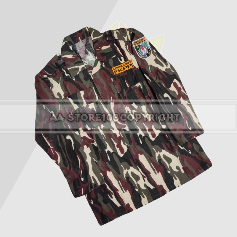 Kemeja Pdl  Loreng GM FKPPI - Kemeja Loreng fkppi Lengan Panjang,