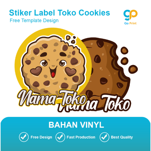 

STIKER LABEL TOKO COOKIES/ STIKER KUE/ STIKER MAKANAN/ STIKER BULAT