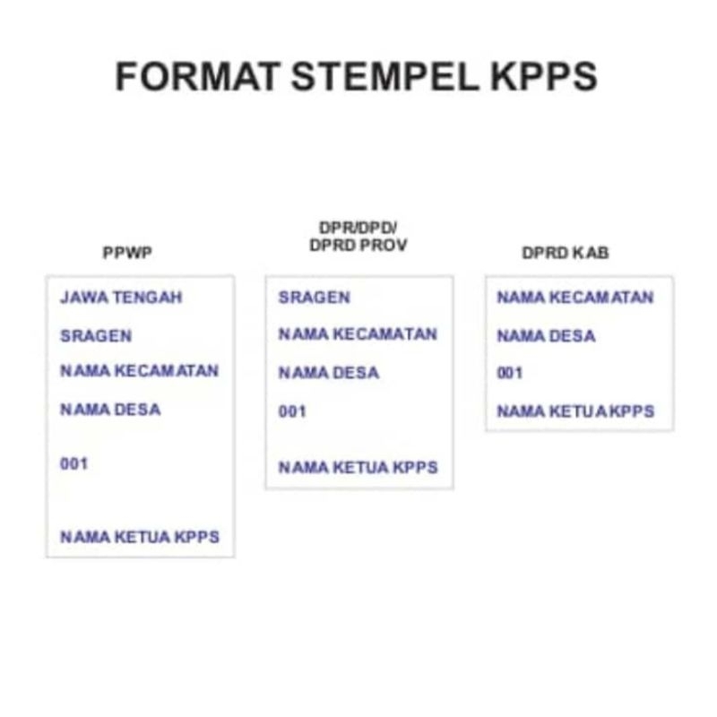 STEMPEL FLASH KPPS, STEMPEL TPS, STEMPEL PEMILU