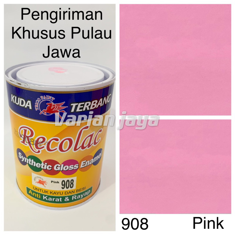 Recolac Kuda Terbang Cat Besi Anti Karat Cat Kayu Anti Rayap Pink Merah Muda