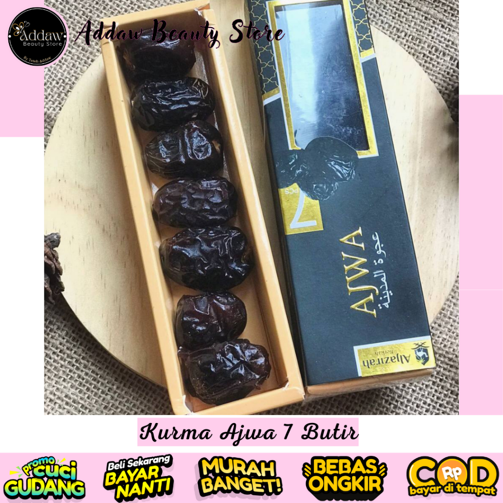 Kurma Ajwa Madinah 7 butir // Premium Quality // Kurma Nabi Asli Ajwa 100%