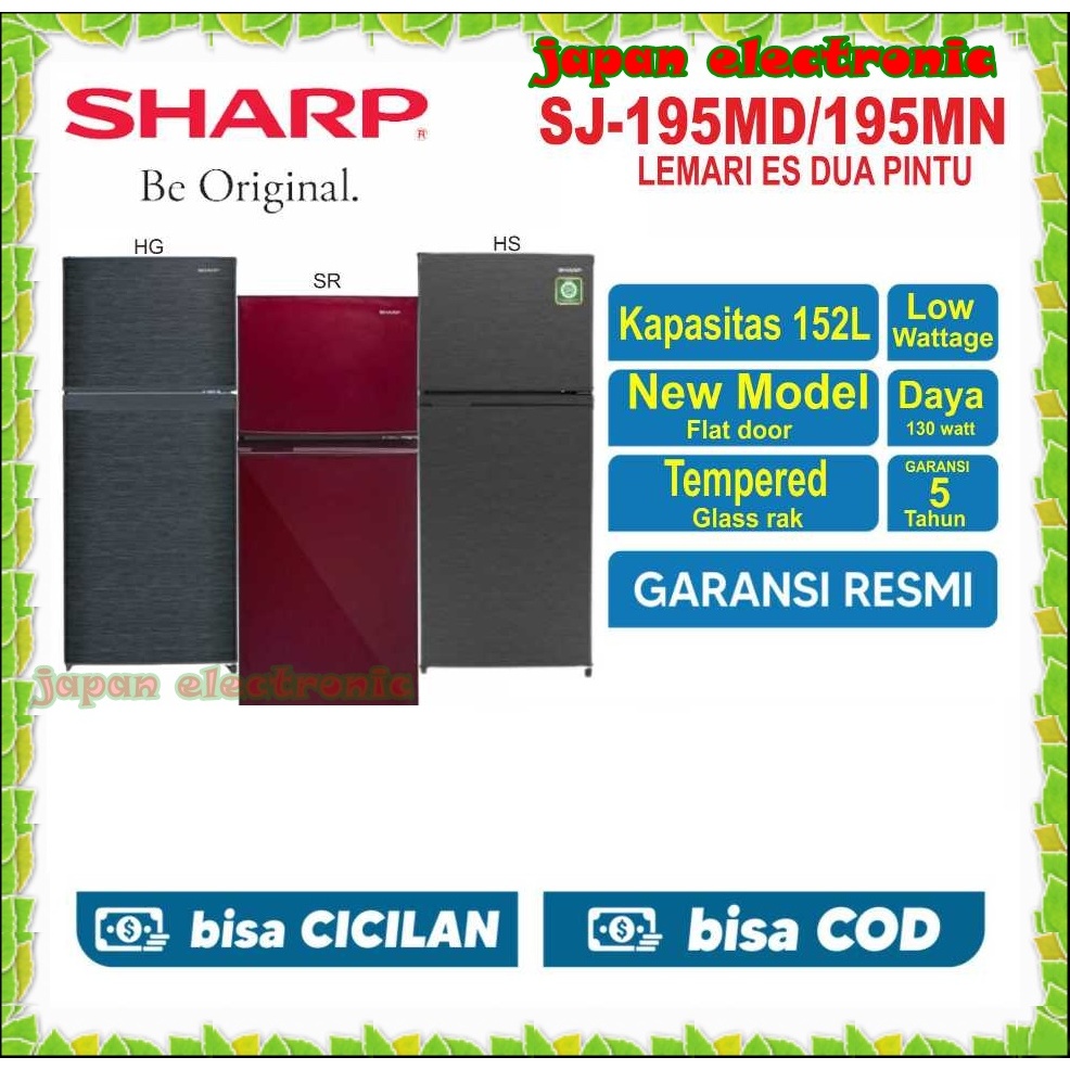 Kulkas Sharp 2pintu SJ-195MD-SR/SG