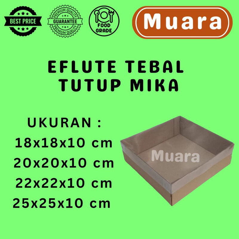 

[10PCS] Dos Eflute Tebal Tutup Mika Tinggi 10Cm Karton Box Dus Kotak Hampers Souvenir