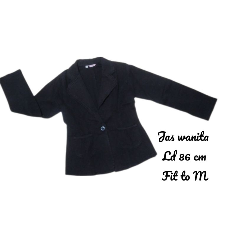 Jas wanita blazer hitam outer