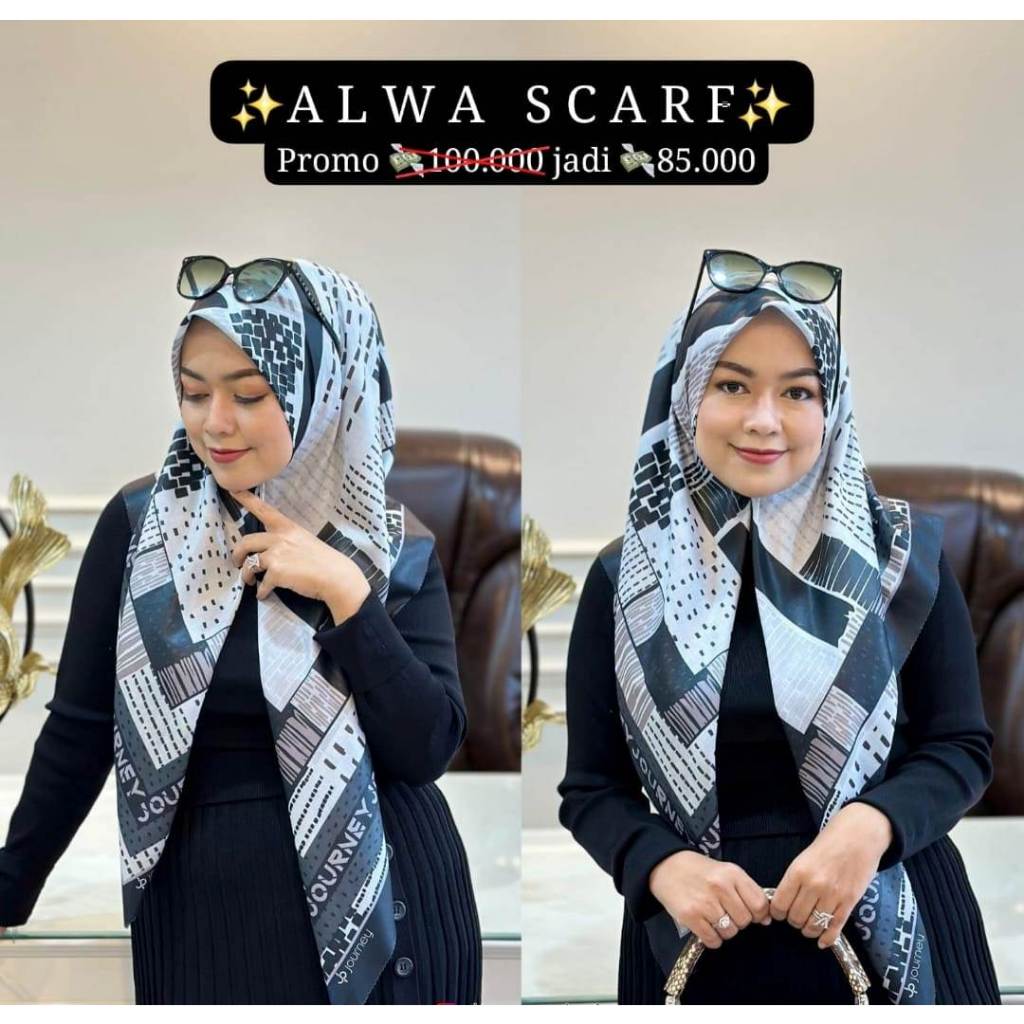 Journey Scarves ALWA Kerudung Reguler Motif Terbaru 2024