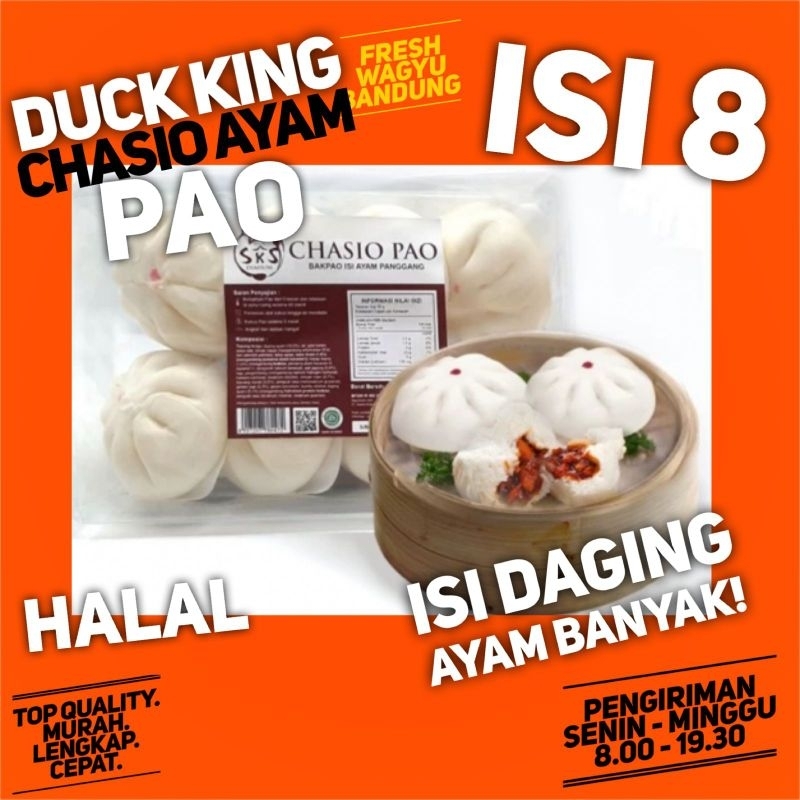 

CHASIO PAO DUCK KING Bapau Bapao Chasiu Ayam Duck King Dimsum Halal