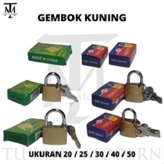 GEMBOK KUNING / GEMBOK KUNING 20 MM / 25 MM / 30 MM / 40 MM / GEMBOK KUNING 50 MM / GEMBOK PAGAR
