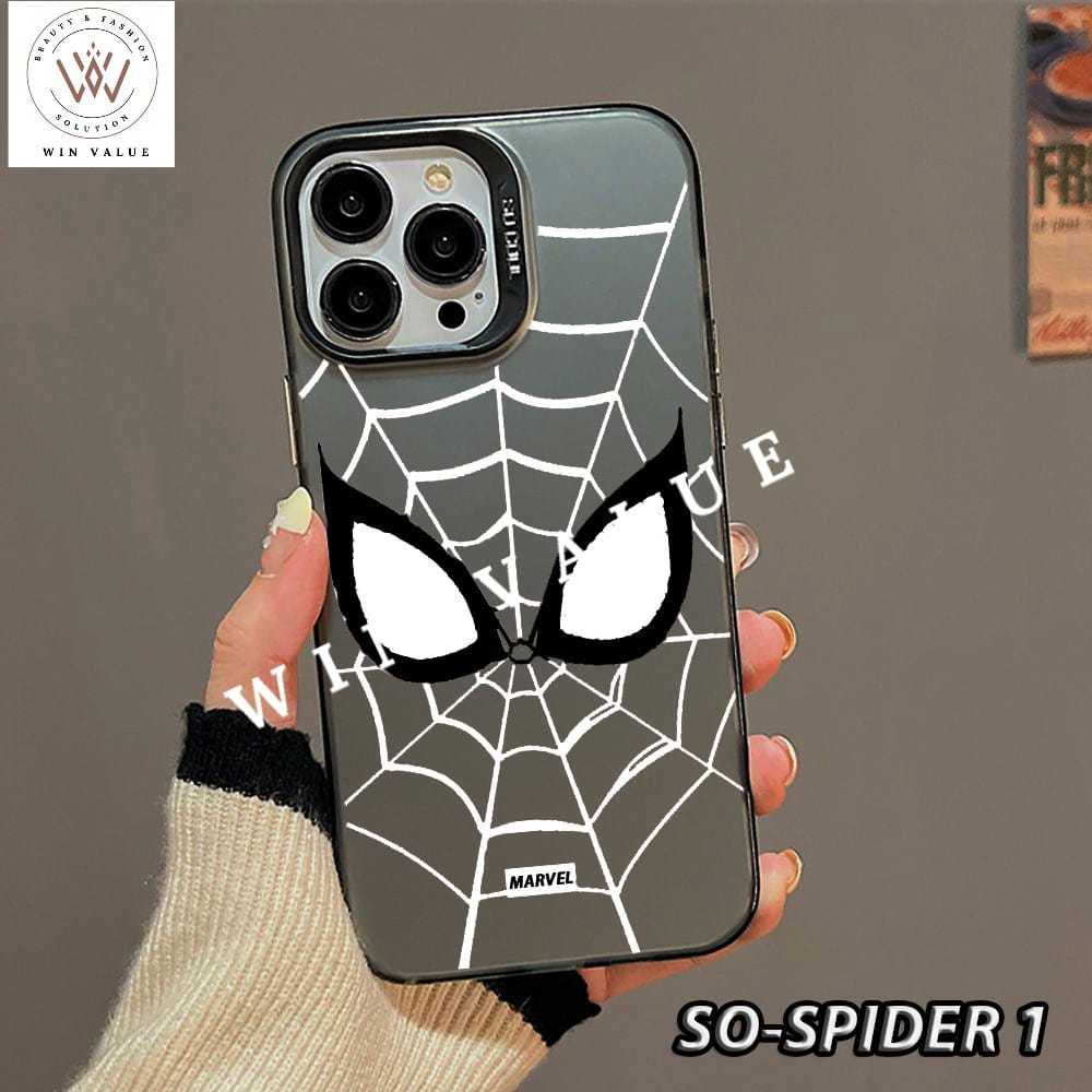 Case HYBRID IMD Plate Hologram Case Marvels Spider-Man for Realme C15 Realme C12 Realme C2 Realme C2