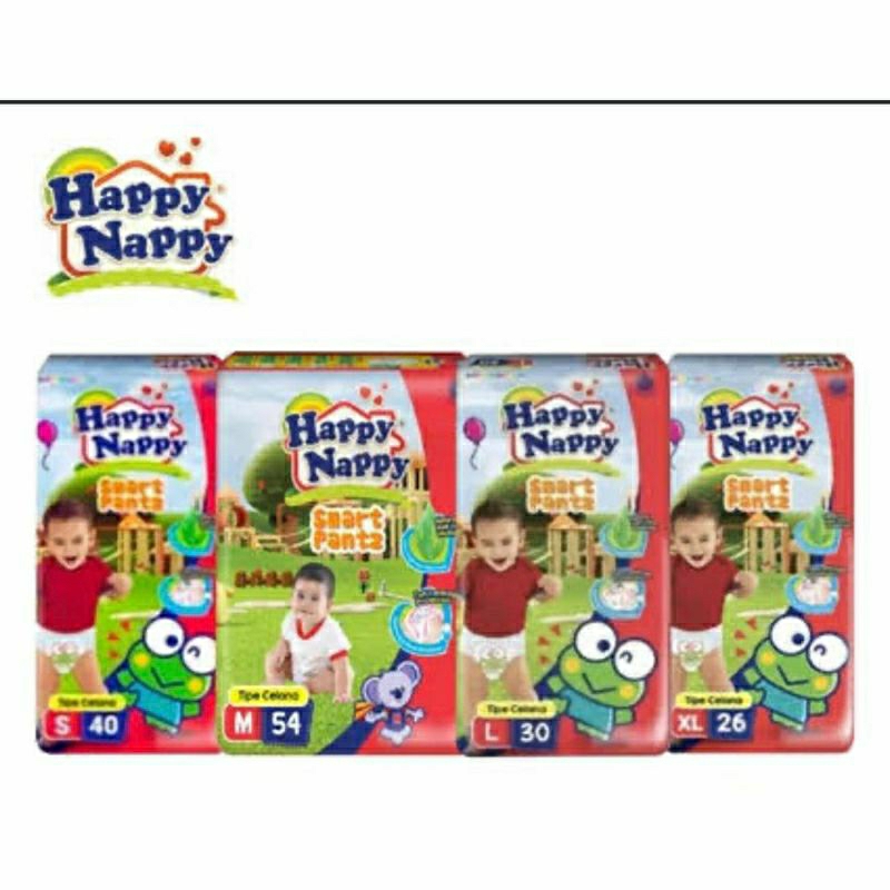 Happy Nappy Smart Pants M34/L30/XL26 / Popok Murah/ Pampers Murah / Happy Nappy Murah