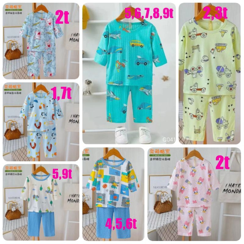 PPT PIYAMA ORGANIK (PP TANGGUNG) ANAK SIZE 1-9 TAHUN BRAND KUBAO