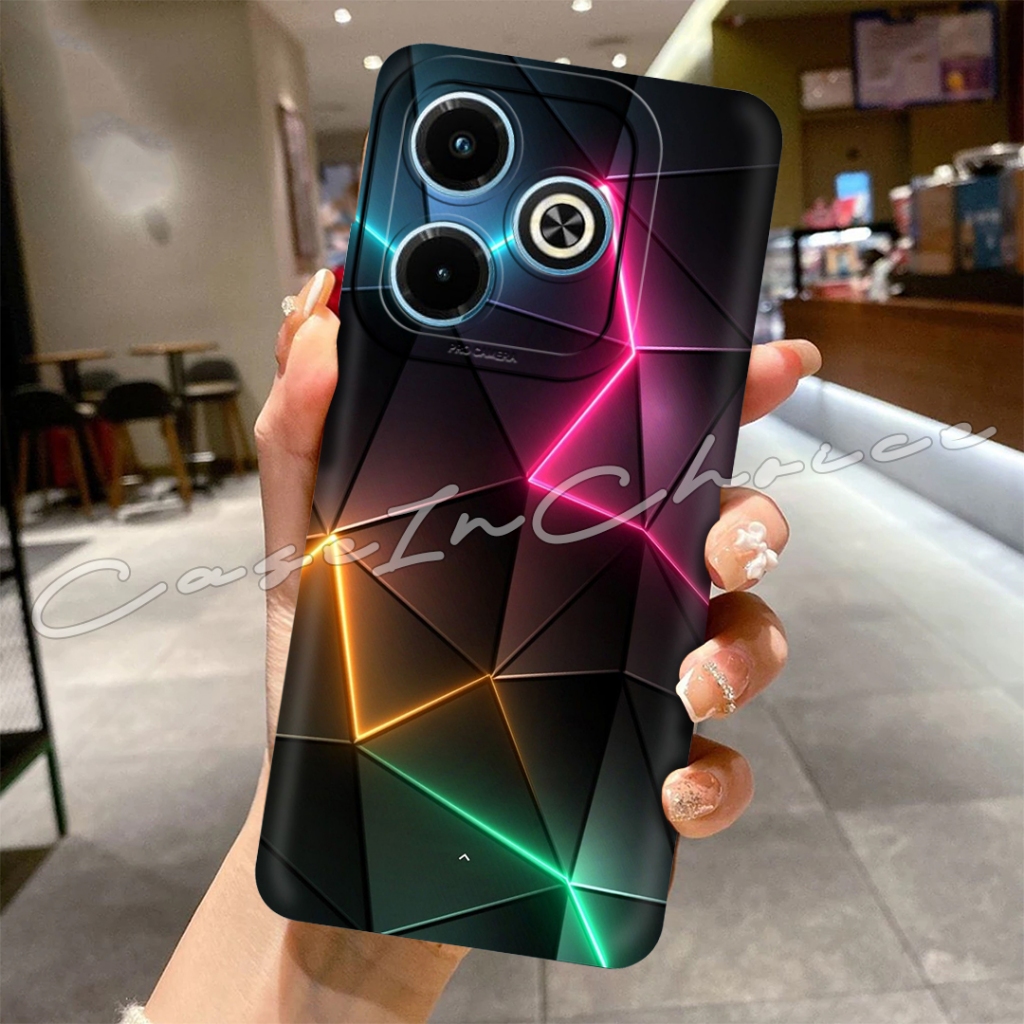 case infinix hot 40i terbaru motif aesthetic abstrak glowing art kartun hitam putih streetwear hypeb