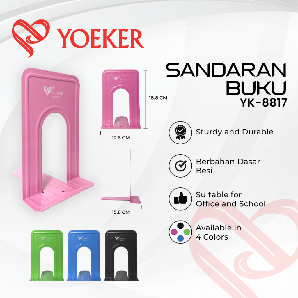 

(1 SET) Sandaran Buku Book Stand Yoeker