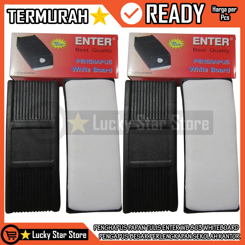 

ENTER Penghapus Whiteboard WB 803 Penghapusan Besar Papan Tulis Perlengkapan Sekolah Kantor TK Paud Eraser Alat Hapus Spidol Sepidol Pegangan Plastik Penghilang Tulisan Salah Bekas Goresan JNA tipe X Tipeex Styrofoam Setip