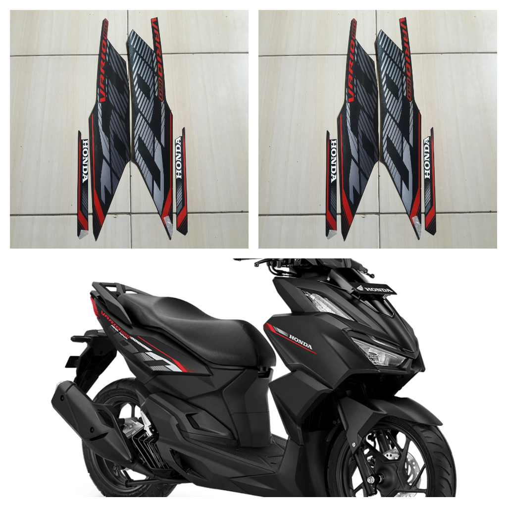 Striping motor Honda vario 160 2023 Full Hitam