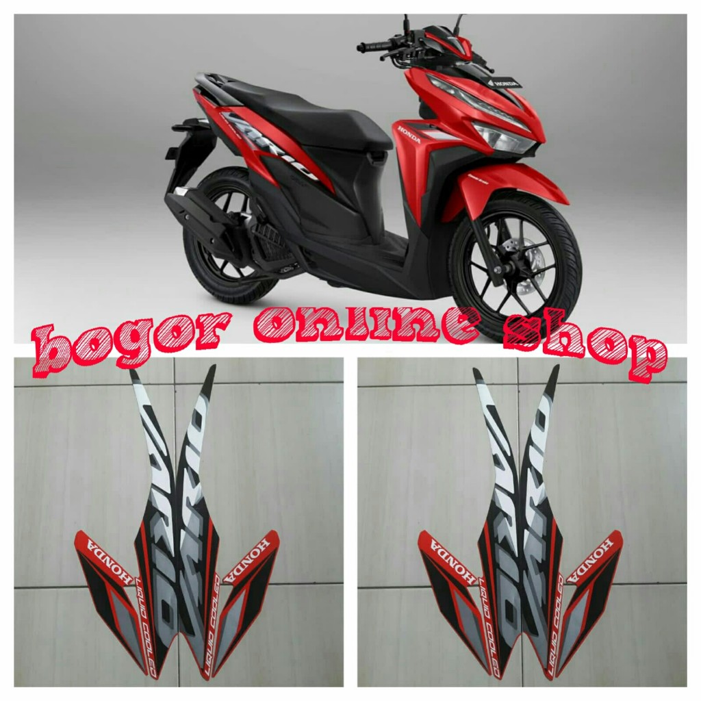Stiker Motor Striping Honda Vario 125 LED New 2021 Merah