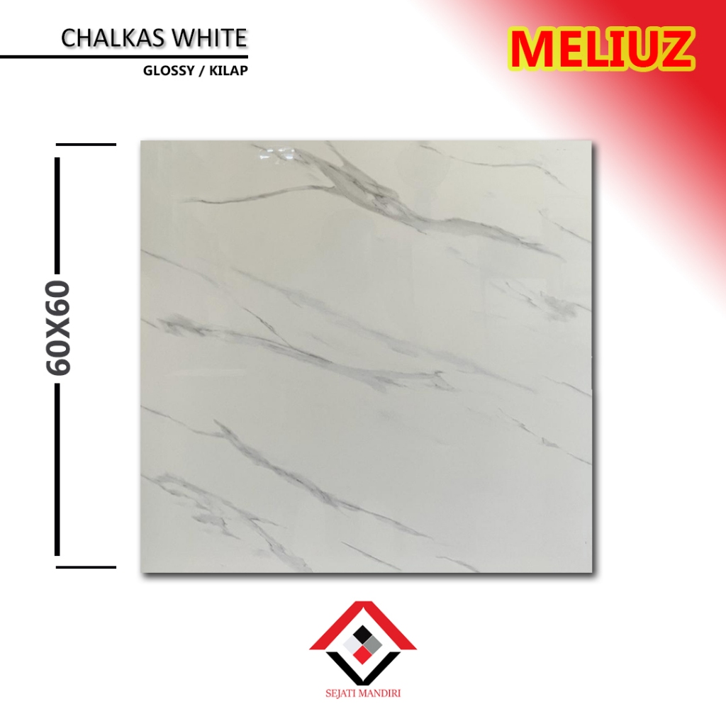 granit 60x60 - motif marmer - meliuz chalkas white