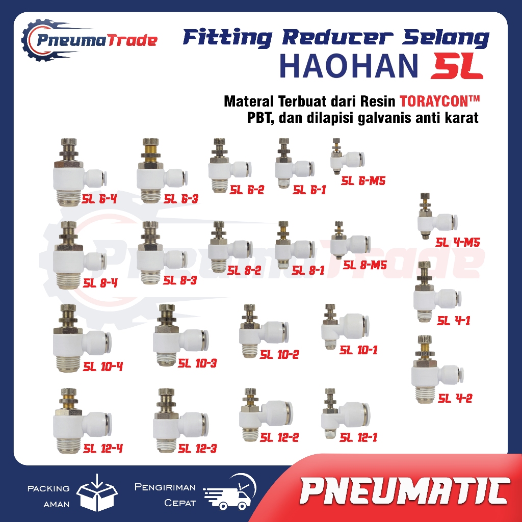 MSL FITTING SL PNEUMATIC SPEED FLOW CONTROL