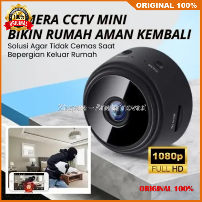 CCTV Mini A9 Wifi Camera Mini Wireless Kamera Pengintai Konek HP 100% ASLI ORIGINAL