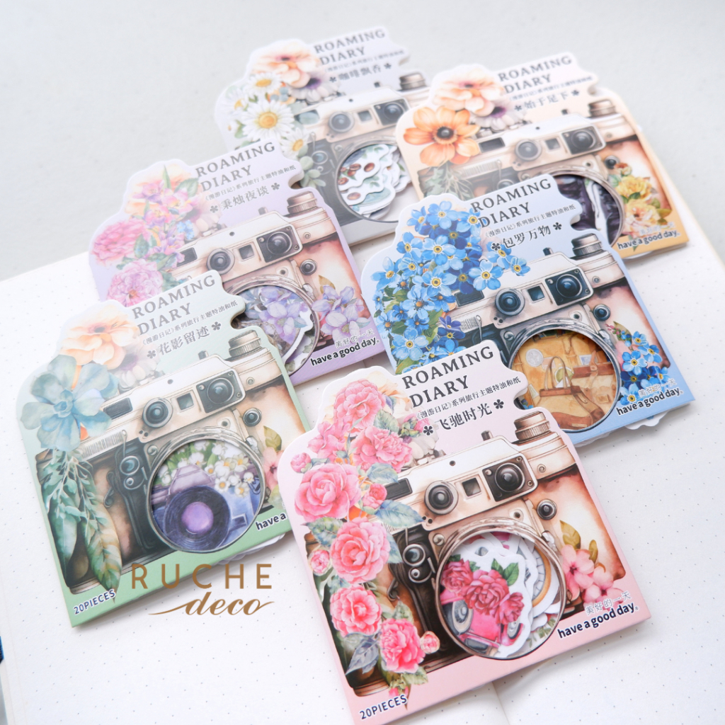 

RUCHE DECO - Sticker Pack - Traveling series / Die Cut Stiker Estetik Scrapbook Kado Gift