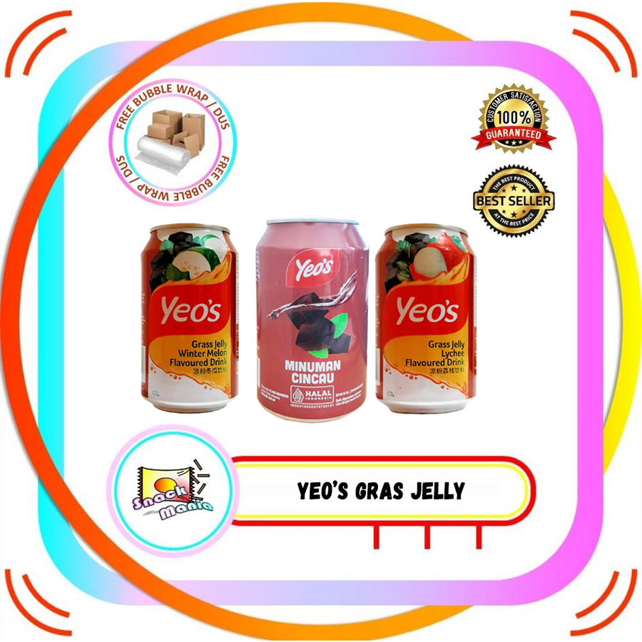 

Yeo's YEOS Grass Jelly Cincau - Winter Melon - Lychee Leci 300 ml Kaleng