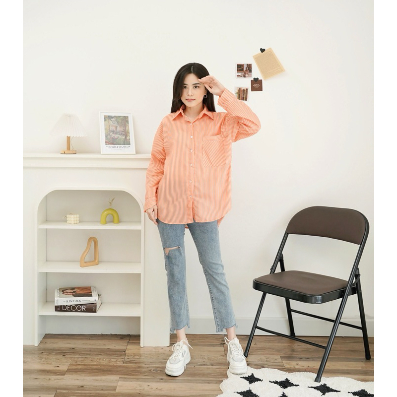 AF - 2108 | Samdal-ri Shirt | Kemeja Drakor Samdal-ri | Kemeja Wanita Oversize Kekinian