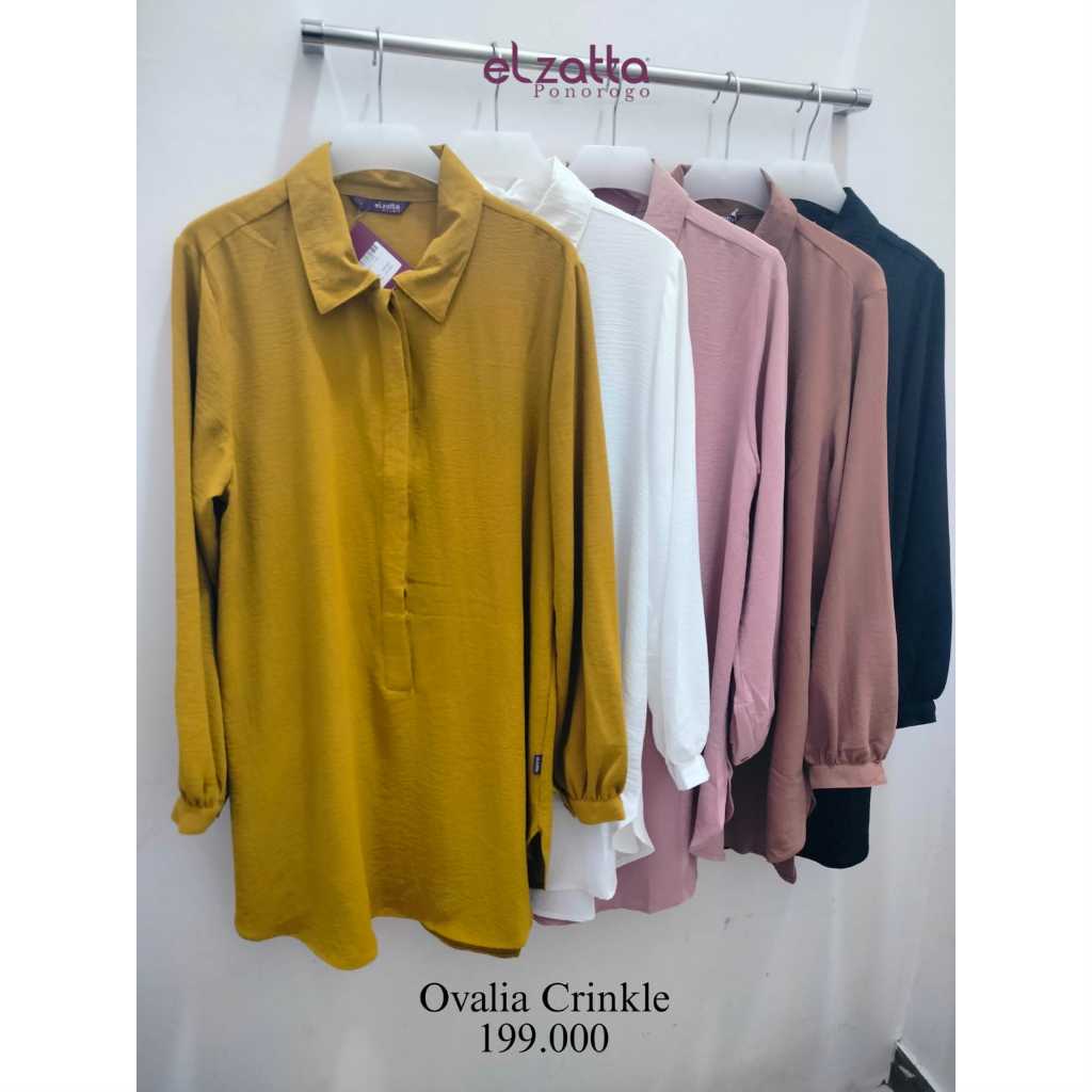 ELZATTA ATASAN TUNIK OVALIA CRINKLE POLOS PONOROGO