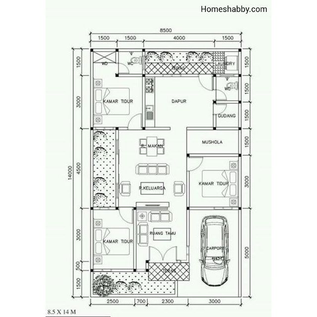 Desain denah rumah minimalis dengan konsep modern masa kini