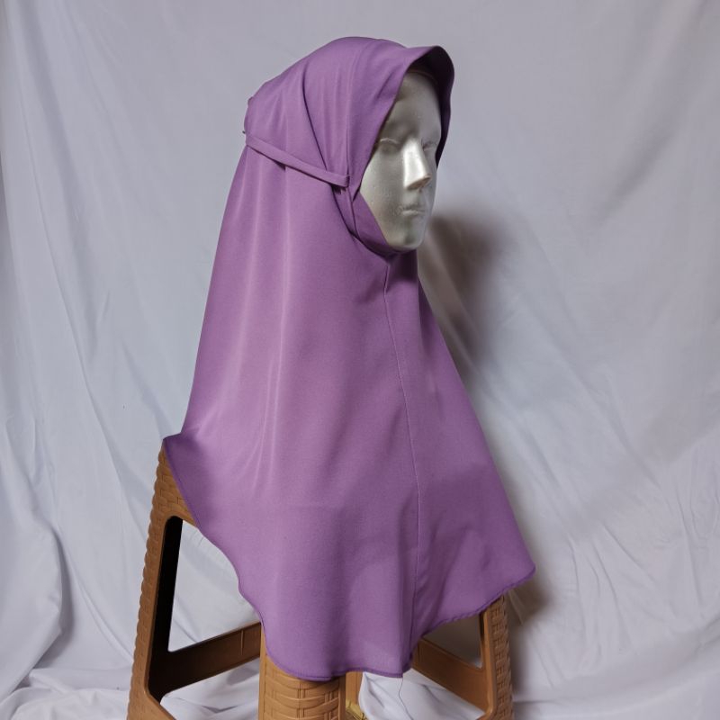 hijab malay pet tipis menutup dagu