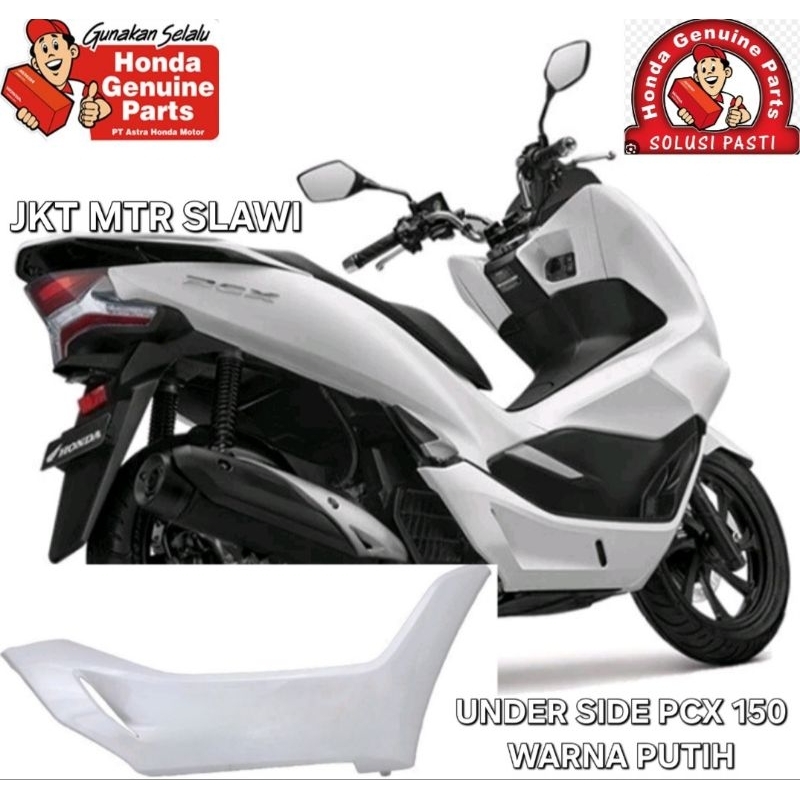 cover under side pcx 150 under side, cover samping bawah putih mutiara harga satuan ori honda