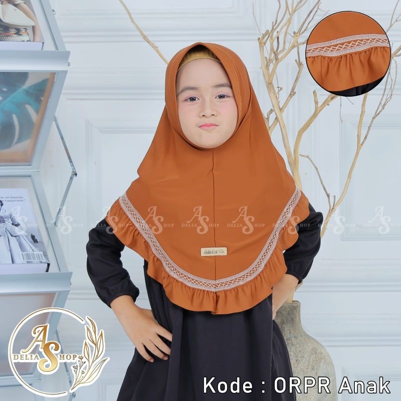 HIJAB JARSEY ANAK  ARSYLA LIST REMPEL | HIJAB PET ANAK
