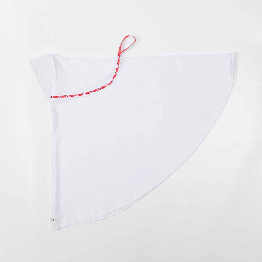 Jilbab Anak / Bergo Instan / Kerudung Sekolah Anak Kaos Spandex warna putih SD
