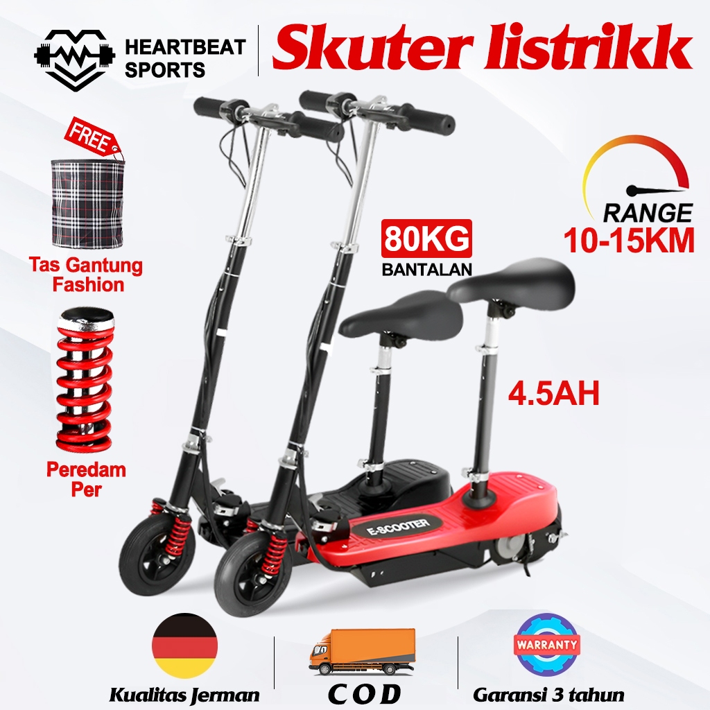 Skuter Listrik Scooter Listrik Dewasa Murah Sekuter Listrik Dewasa Remaja Portabel Scooter Electric 