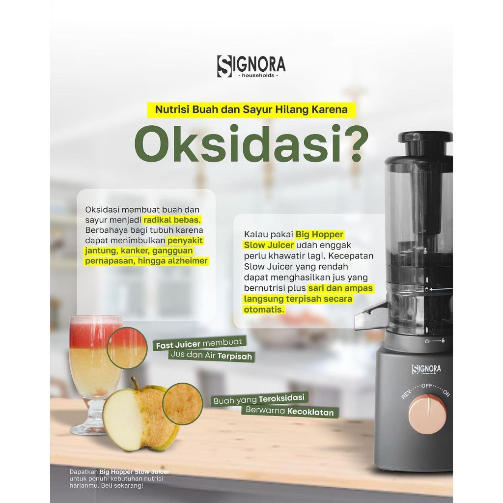 Signora Slow Juicer / Big Hopper Slow Juicer Signora