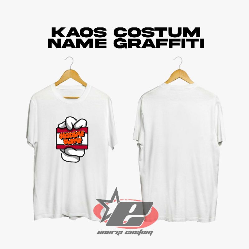 Energi Costum / Kaos Costum nama graffiti / Kaos Streetwear / Kaos Kekinian / Kaos Costum / Kaos Gra