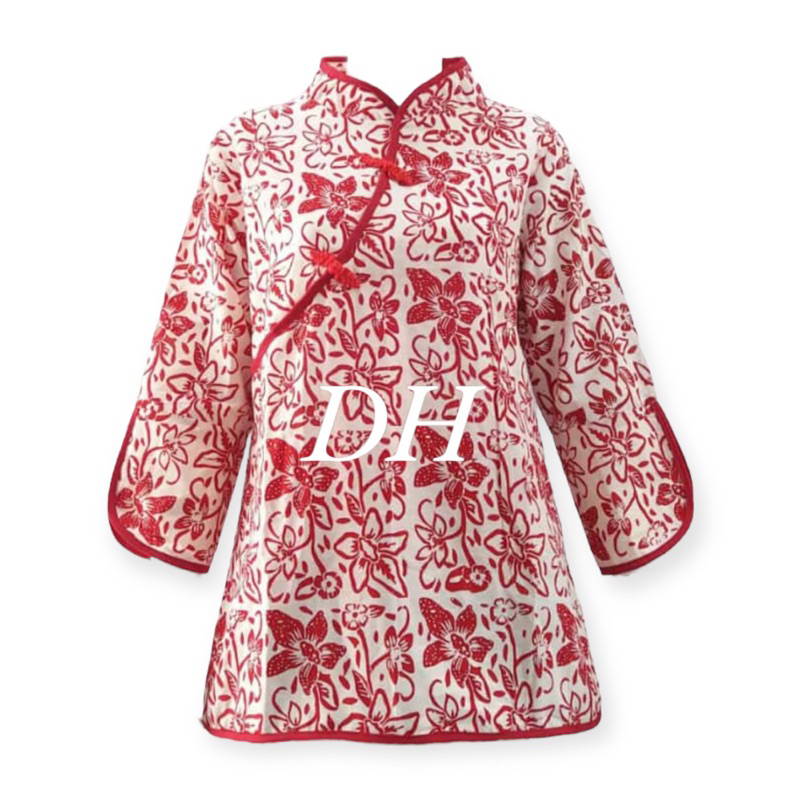 Atasan Blouse Batik Cheongsam Wanita Modern