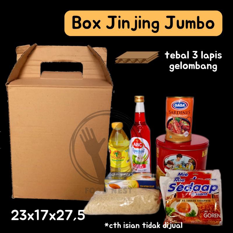 

kardus jinjing 23x17x27.5 gable box ied mubarok box jinjing dus idul fitri lebaran packing kotak kemasan karton / kardus box jinjing 23x17x27.5 cm polos / packing / packaging / tas / box / hampers / gable box / kue kering / kardus box uk 23x17x27.5 kotak