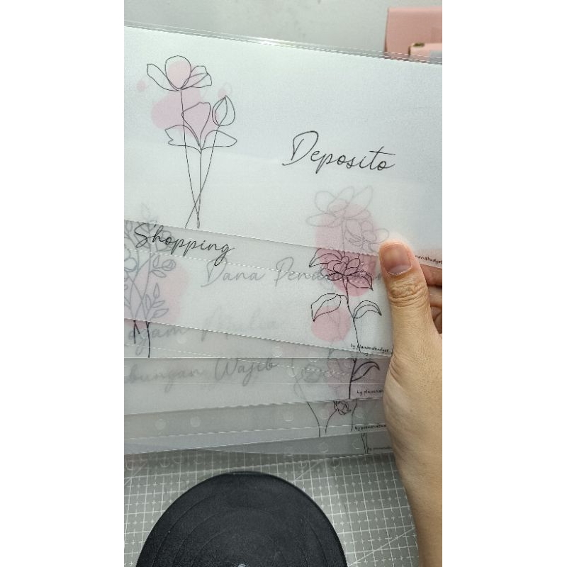 

Amplop Kategori Budgeting pink flower A6 Laminasi Glossy
