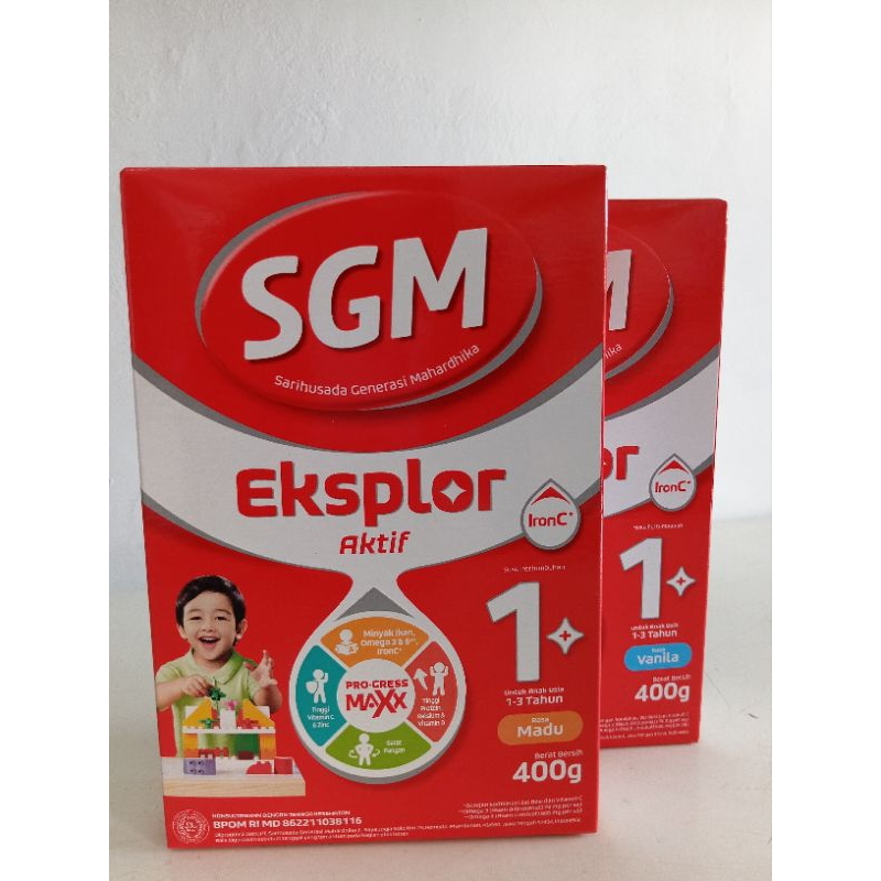 

Susu SGM Eksplor Aktif 1+ Rasa Vanilla dan Madu 400g