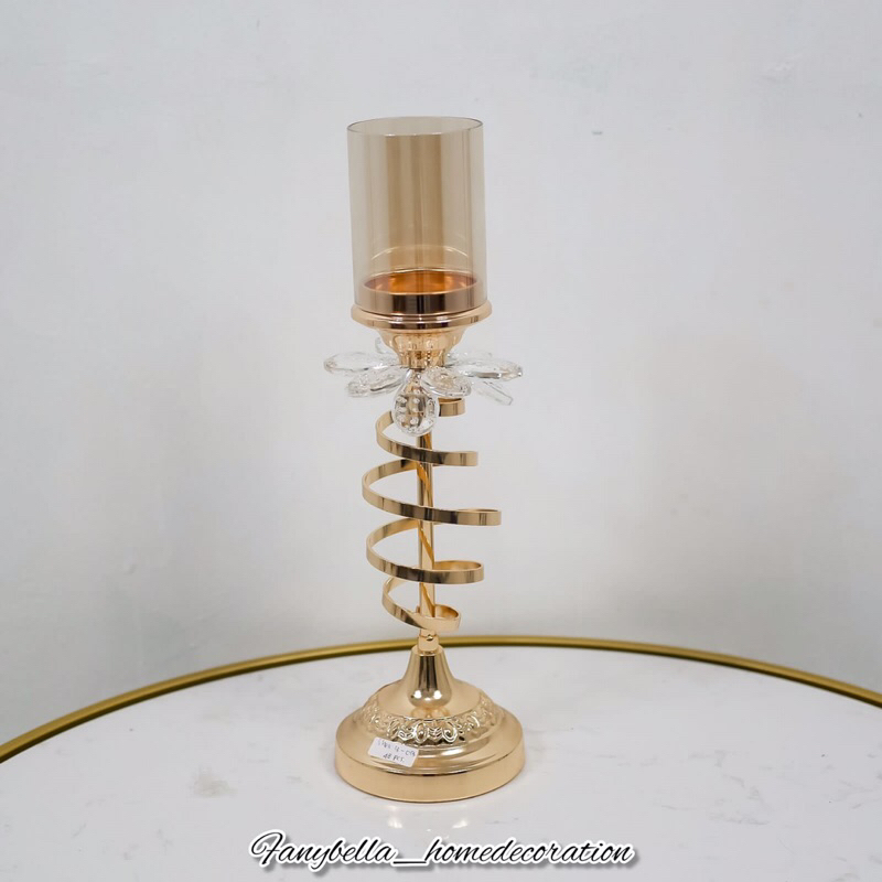 Pajangan Meja vas Bunga Mewah Piala rumbai kristal mewah pernikahan romantis Dekorasi Rumah