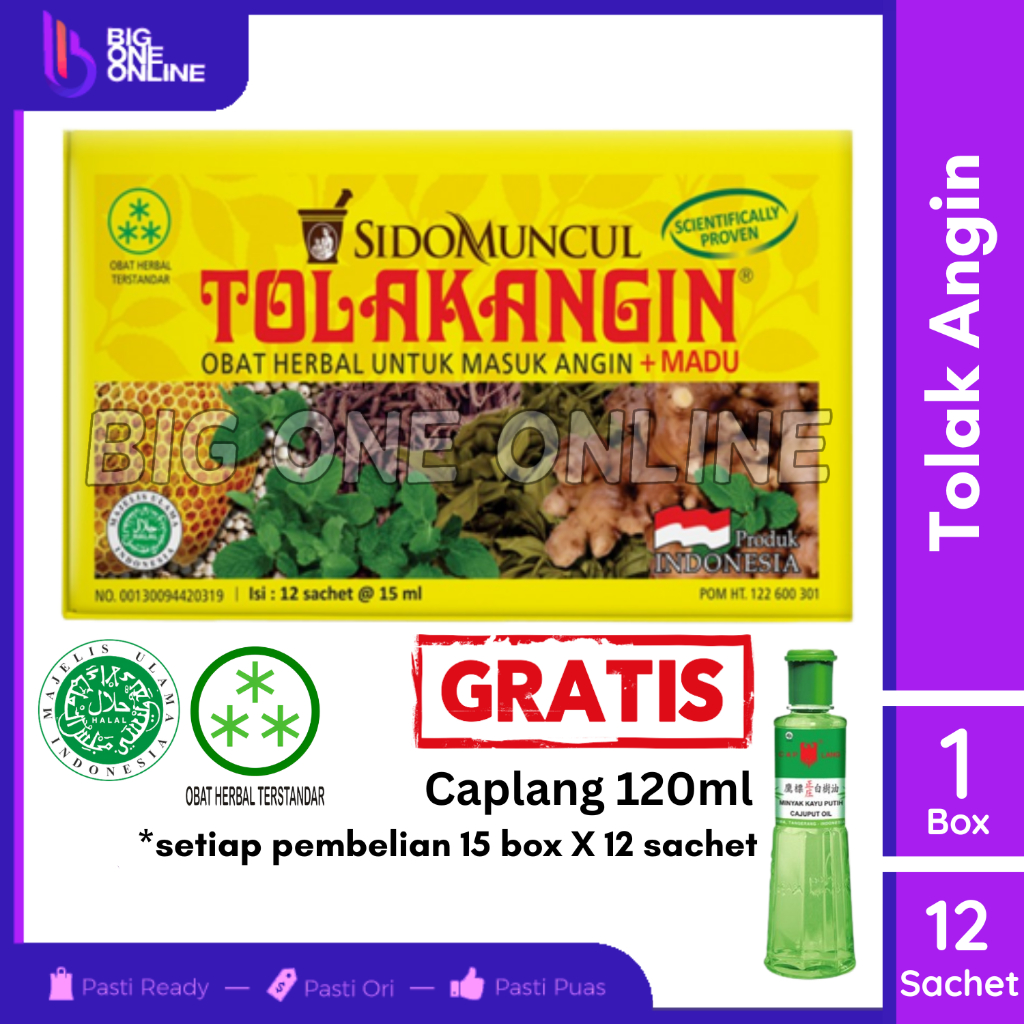 

Tolak Angin Cair Dus 12's Herbal Sido Muncul - Masuk Angin Daya Tahan Tubuh