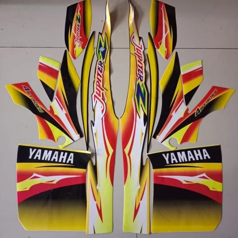 STIKER STRIPING YAMAHA JUPITER Z 2004 KUNING