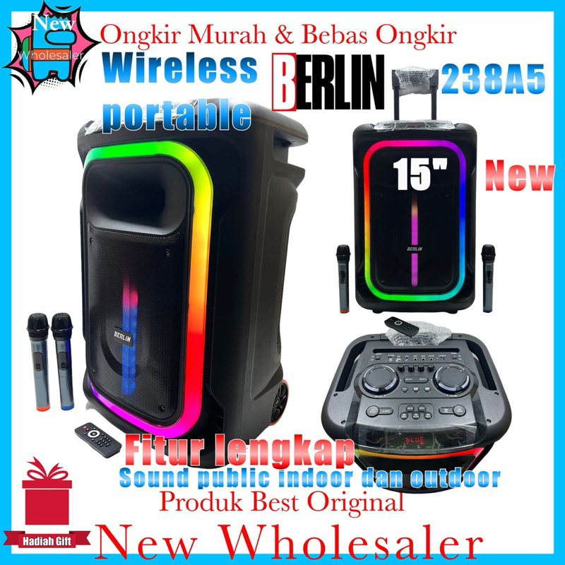 Speaker Aktif Public Sound 15 inch Berlin 2385A New bluetooth tws conected