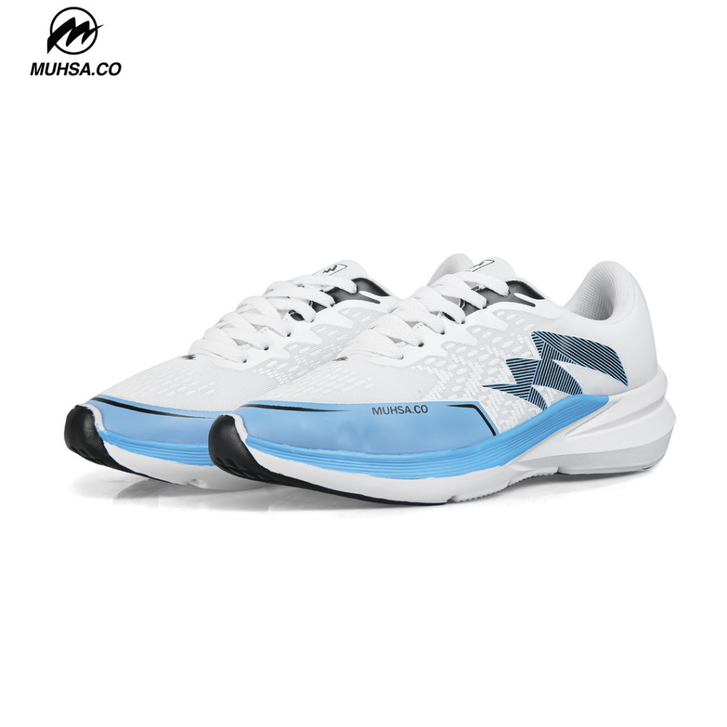 MUHSA CO Hyperblast laufen Sepatu Running Olahraga  Lari Jogging Pria White Tosca