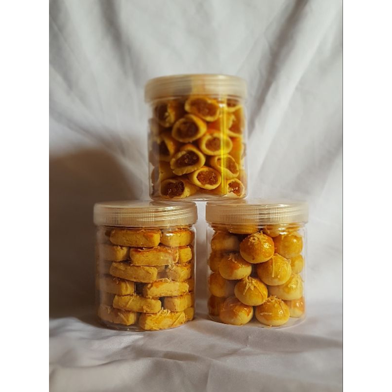 

kue kering nastar lebaran paket 3 random kue hari raya toples 600ml