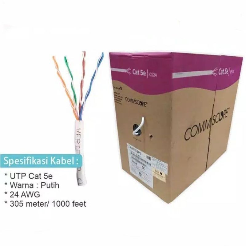 KABEL UTP COMMSCOPE UTP CAT 5E AMP Commscope Kabel UTP Cat 5 Cat 5e Cat5 Cat5e