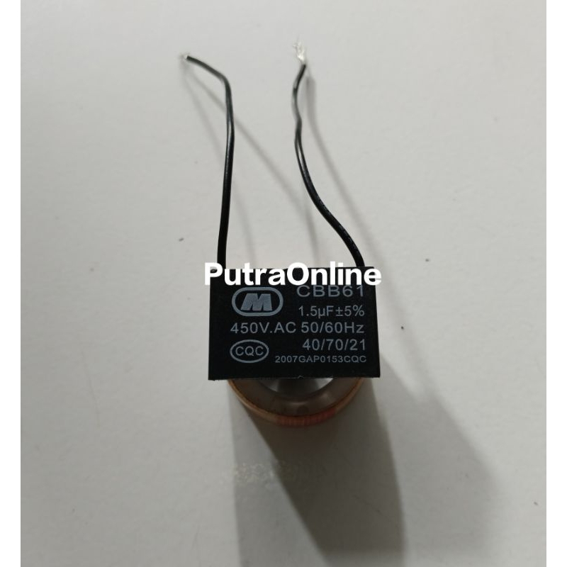 Kapasitor Kipas Angin 1,5uf 450V AC CBB61