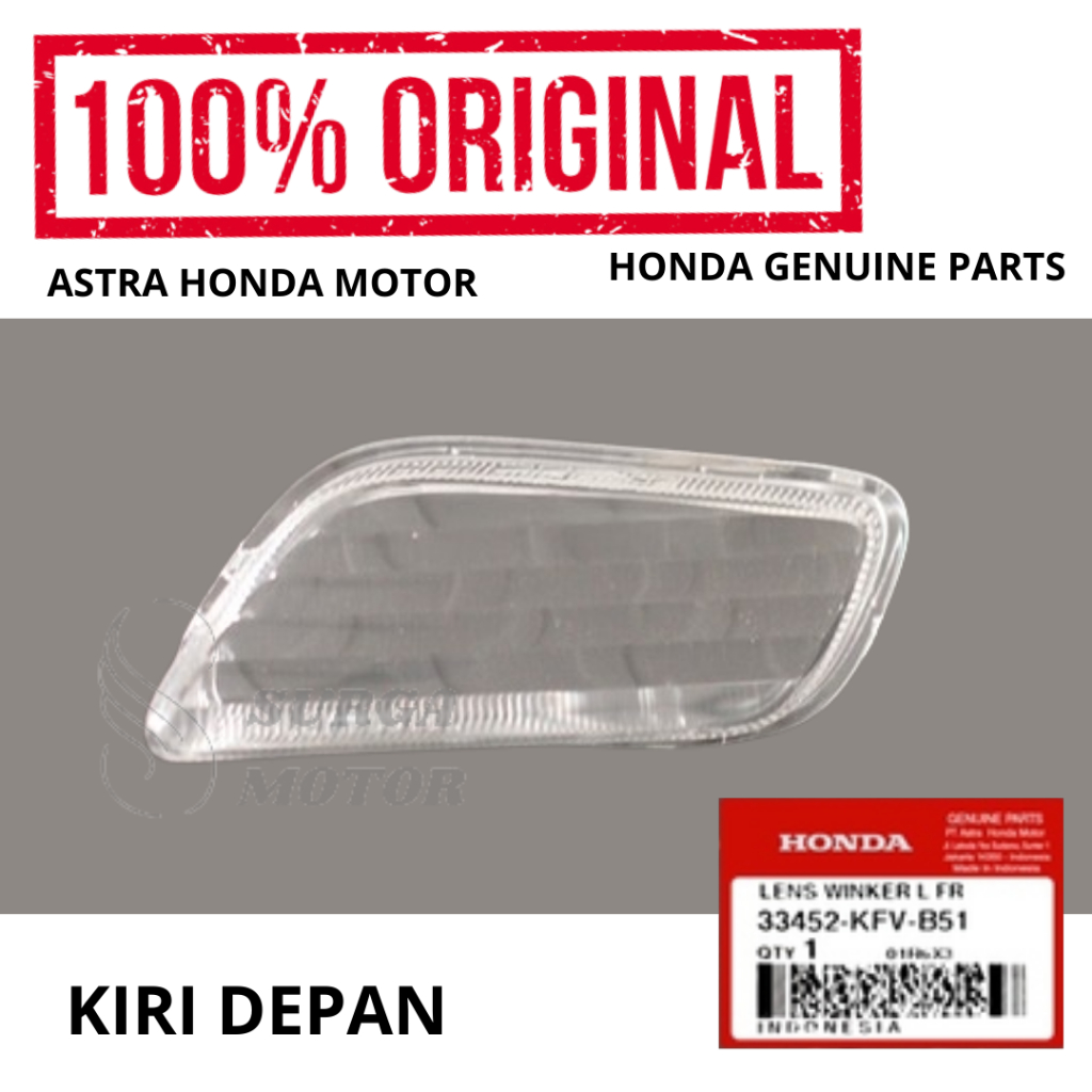 Mika Kaca Sein lampu Riting Depan Kiri Legenda 2   33452-KFV-B51 Lensa Sen Riting Front Lamp left Wi
