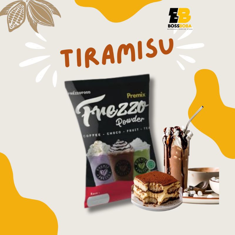 

Bubuk Minuman Rasa Tiramisu Premix Frezzo Powder Drink 1kg/Minuman Kekinian Murah/Bossboba