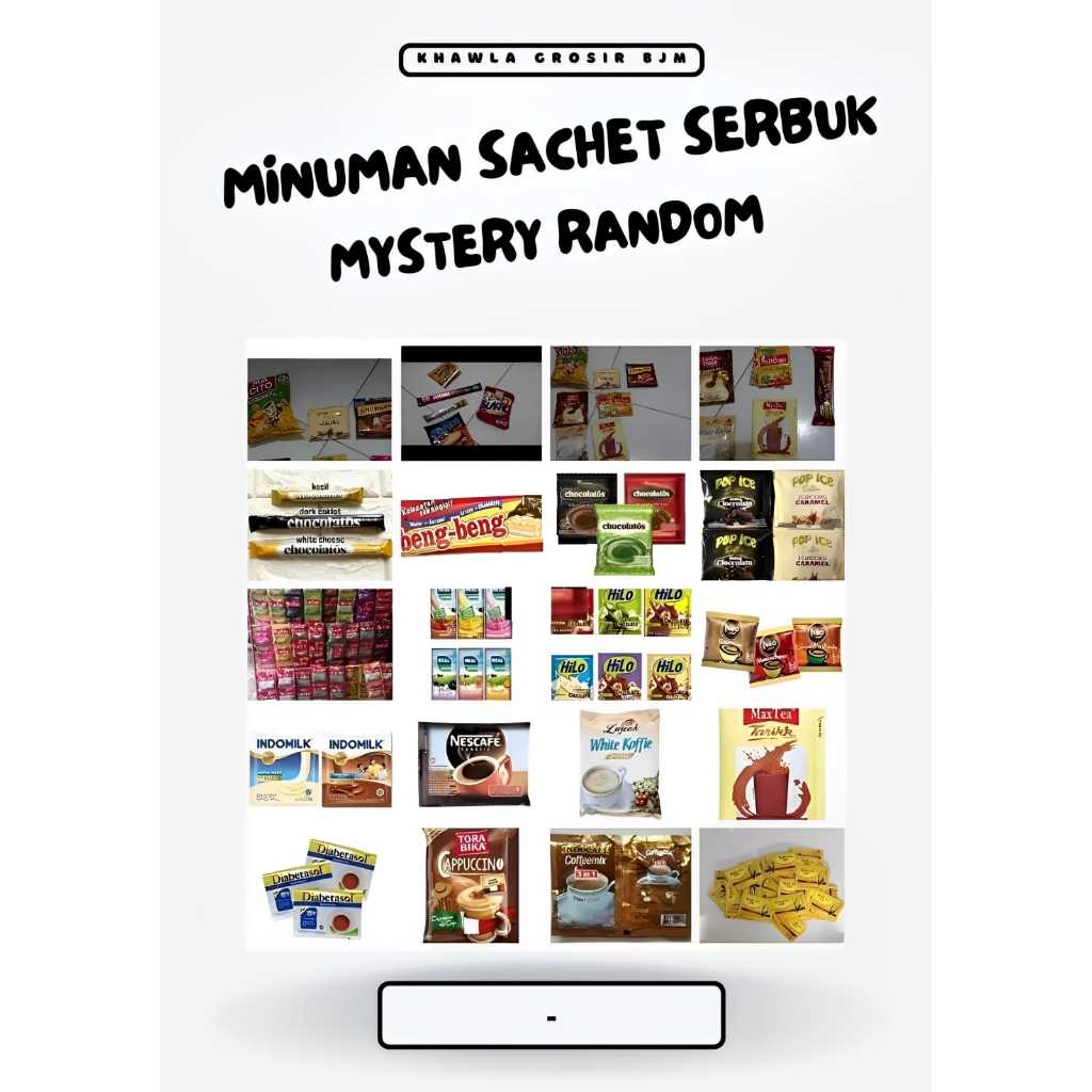 

MINUMAN SACHET SERBUK BUBUK INSTAN MYSTERY RANDOM 1 PCS